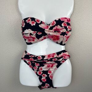 MWT DKNY Floral Matching Bikini and Bottoms Size XXL